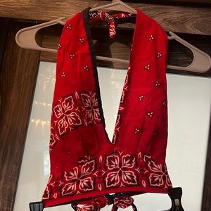 One of a kind reversible bandana top - M/L - Gently Used